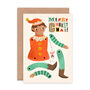 Elf Split Pin Puppet A5 Activity Christmas Card, thumbnail 2 of 3