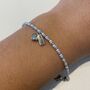 Manchester City Women Football Fan Bead Bracelet With Charms, thumbnail 1 of 4