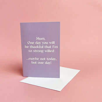 Funny Strong Willed Birthday Wordy Card, 4 of 4