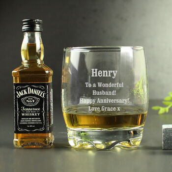 Personalised Tumbler And Whiskey Miniature Gift Set, 8 of 10