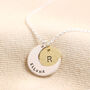 Personalised Crescent Moon Disc Pendant Necklace, thumbnail 4 of 6