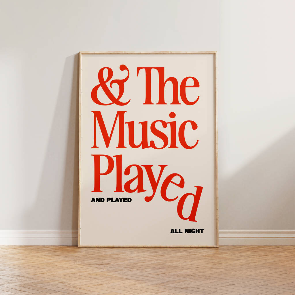 The Music Played Wall Art Print, 1 of 11