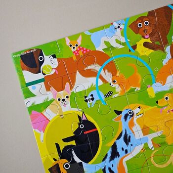 36pc Floor Jigsaw Puzzle Playful Pups, 3 of 6
