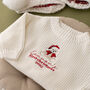 Personalised Bear First Christmas Baby Jumper, thumbnail 3 of 4