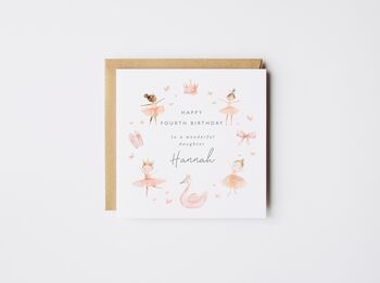 Personalised Ballet Third Birthday Card *Age Options, 4 of 6