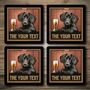 Personalised Bar Runner And Coasters Dog House, thumbnail 3 of 8