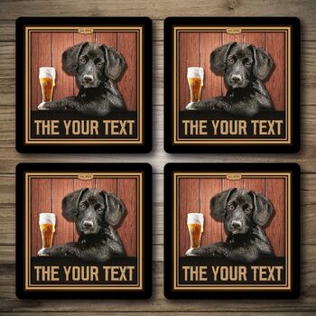 Personalised Bar Runner And Coasters Dog House, 3 of 8