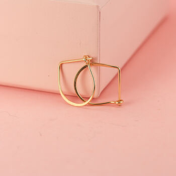 Teardrop Hoop Earrings In Rose Gold Fill, 7 of 10
