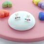 Triple Colour Flower Stud Earrings, thumbnail 1 of 2
