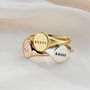 Personalised Handstamped Signet Ring, thumbnail 5 of 12