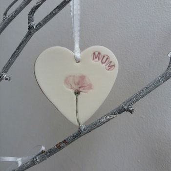 Personalised Heart Hanging Decoration Mothers Day Gift, 4 of 4
