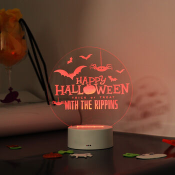 Personalised Halloween LED Light Up Sign, 5 of 6