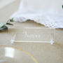 Personalised Wedding Place Settings In Clear Acrylic, thumbnail 4 of 5