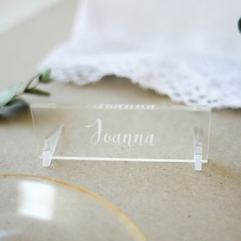 Personalised Wedding Place Settings In Clear Acrylic, 4 of 5