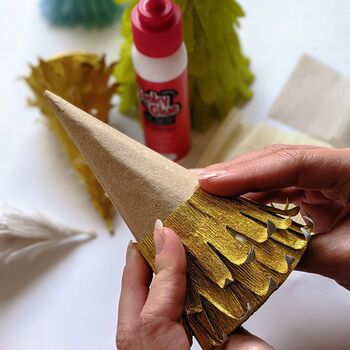 Crepe Paper Christmas Trees Craft Kit, 3 of 9