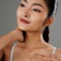 Bridal Natural Pearl Grade A Satellite Chain Gold Vermeil, Rhodium Necklace, thumbnail 11 of 12