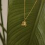 Beetle Tiny Necklace, Handmade 18 K Gold Plated, thumbnail 1 of 6