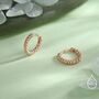 Sterling Silver Minimalist Braided Huggie Hoops, thumbnail 7 of 11