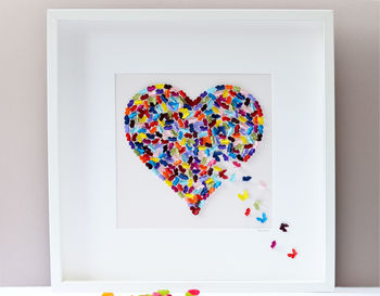 Stunning Feature 3D Framed White Butterfly Love Heart, 7 of 11