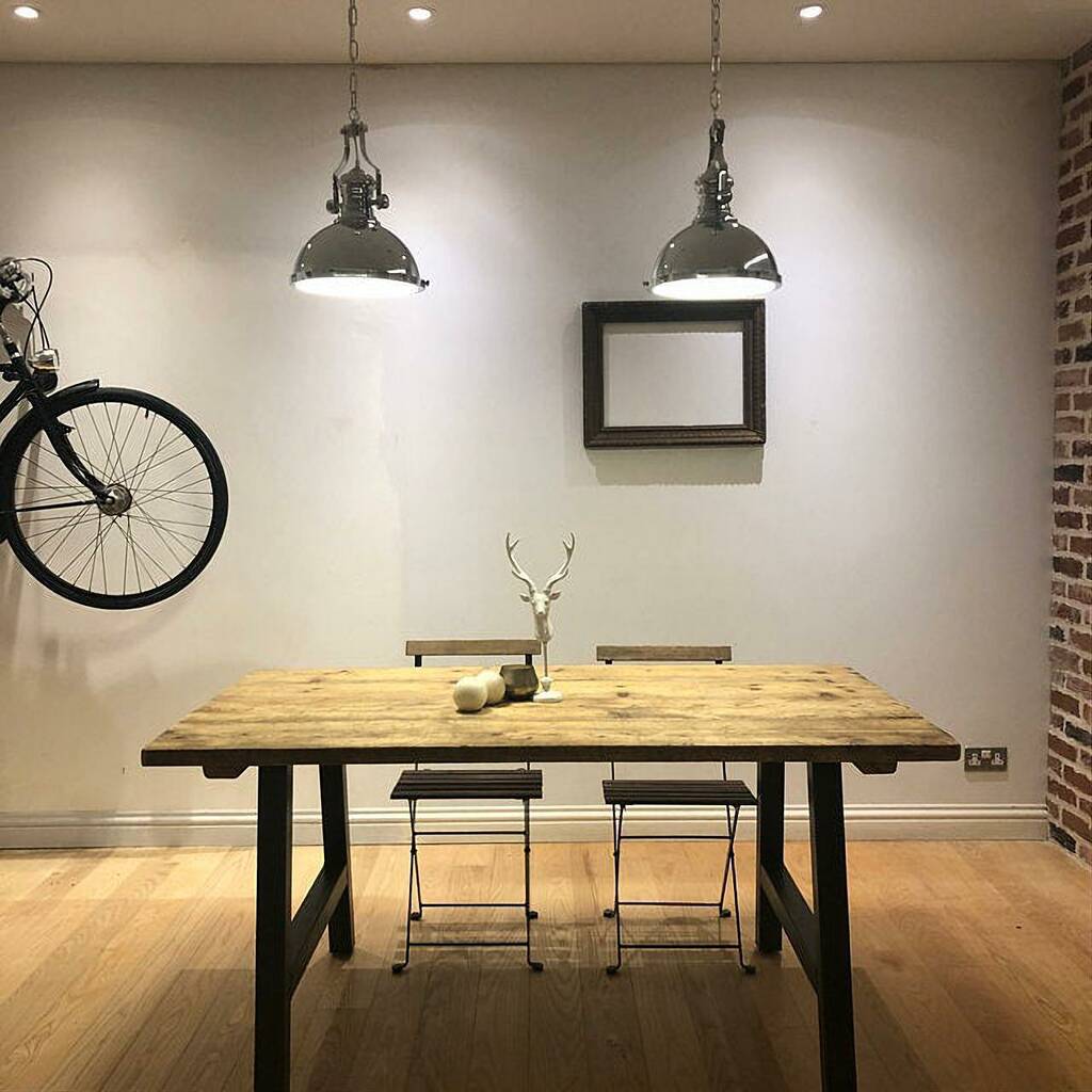 A Frame Reclaimed Wood Dining Table, 1 of 2