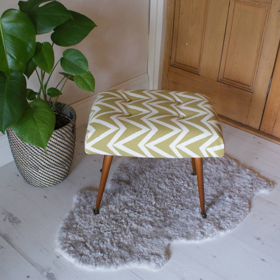 mid century chevron stool by duncombe oxleys | notonthehighstreet.com