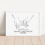 Personalised Pinky Promise Hands Print For Besties, thumbnail 2 of 4