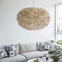 Light Brown Goose Feather Pendant Lampshades, thumbnail 1 of 11