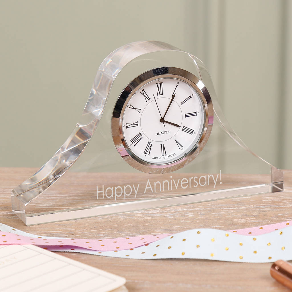 Personalised Clear Acrylic Desk Clock Selection By Dibor