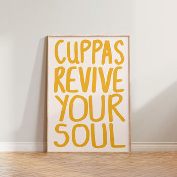 Cuppas Revive Your Soul Kitchen Wall Print, 9 of 9