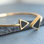 Geometric Bangle 18k Gold Plated Valentines Gift, thumbnail 4 of 7