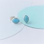 Turquoise And Sterling Silver Stud Earrings, thumbnail 1 of 9