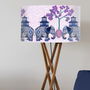 Chinoiserie Elephants, Pink And Blue Lampshade, thumbnail 3 of 9