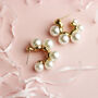 Rhinestone Pearl Stud Earrings, thumbnail 1 of 2