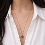 Gold Plated Sapphire Pendant Necklace, thumbnail 1 of 4