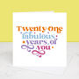30 Years Of Fabulous You 30th Birthday Card, thumbnail 2 of 7