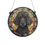 Poodle Black Stained Glass Effect Suncatcher, thumbnail 2 of 5