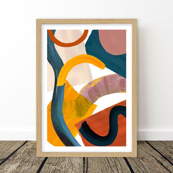 Abstract Shapes Painted Art Print, 9 of 11