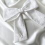 Ivory Cotton Hair Bow Clip, thumbnail 4 of 4