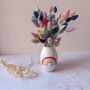 Rainbow Bud Vase With Dried Phalaris, thumbnail 2 of 3