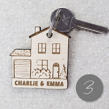 New Home Keyring Personalised Gift Housewarming, 3 of 9