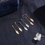 Delicate Feather Drop Stud Earrings, thumbnail 6 of 11