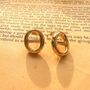 Sterling Silver Oval Statement Stud Earrings, thumbnail 6 of 7