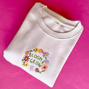 Embroidered Bloom And Grow Sweatshirt, 4 of 7