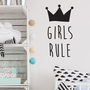 Girls Or Boys Rule Wall Stickers, thumbnail 2 of 4