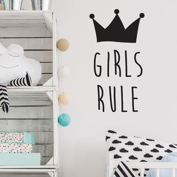 Girls Or Boys Rule Wall Stickers, 2 of 4