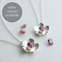 Silver Blossom Birthstone Necklace, thumbnail 1 of 8