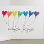 'Birthday Love' Rainbow Balloons Birthday Card, thumbnail 2 of 3