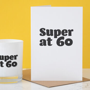Super At 60th Birthday Fragranced Soy Candle, 2 of 3