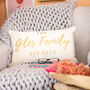 Personalised Family Name Velvet Cushion Gift For Home, thumbnail 3 of 3