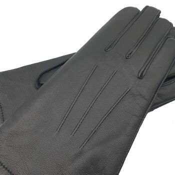Jessica, Women's Warm Lined Leather Gloves, 4 of 6